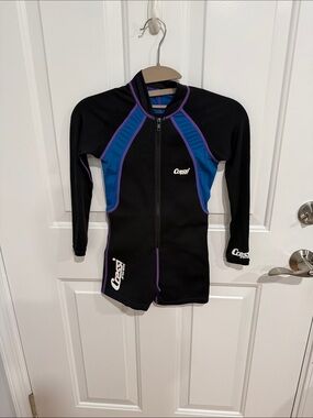 Cressi Kids Black & Blue Long-Sleeve Swim Suit